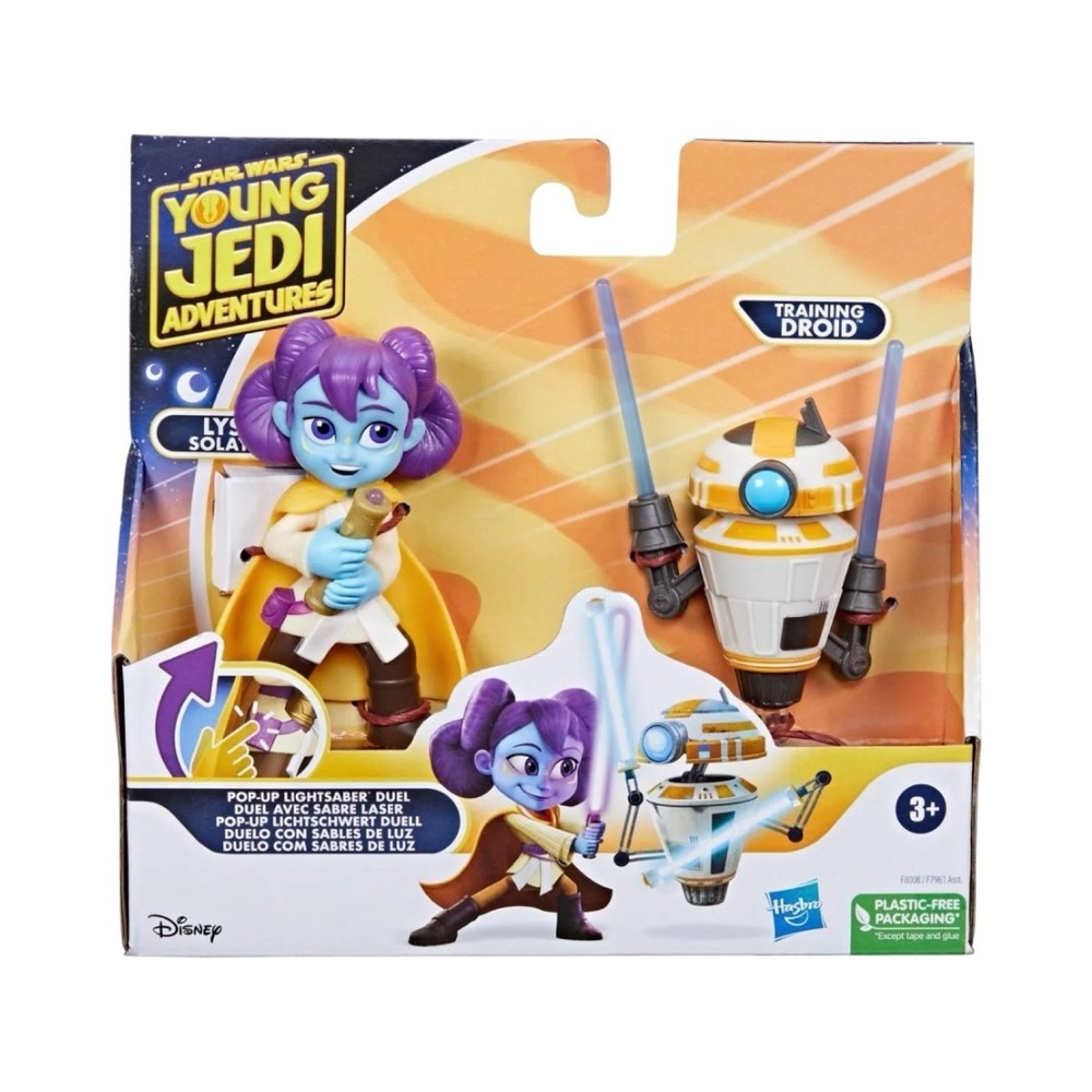 Star Wars Young Jedi Pop-Up Lightsaber Duel-Lys Solay & Training Droid